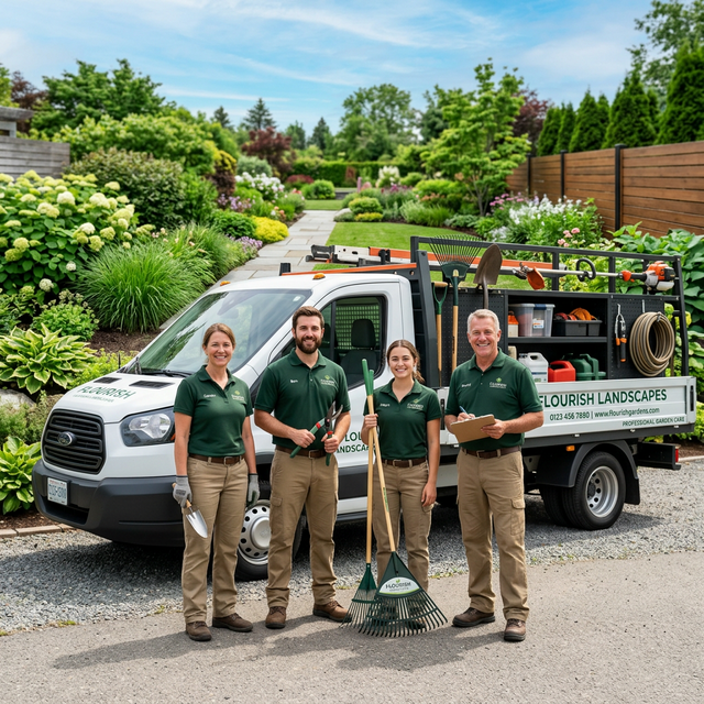 Roberto and the team with their signature garden truck